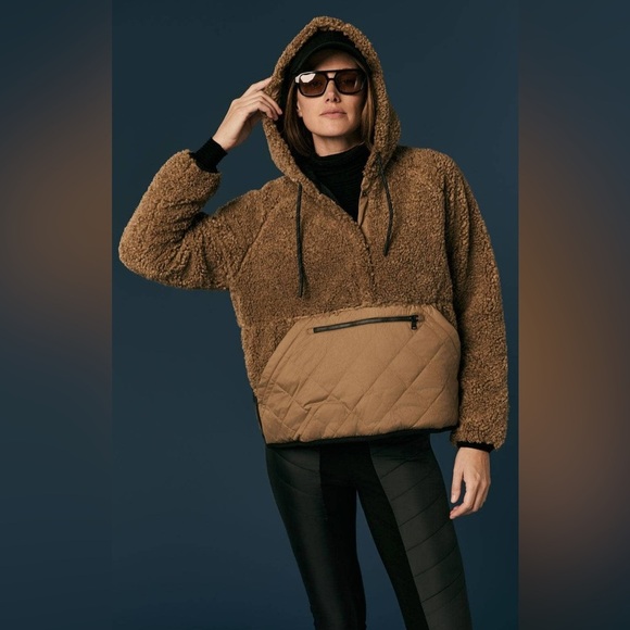 Alp N Rock ANR+ Alpine Pullover Sherpa Hooded Jacket In Dark Khaki Size Medium - Picture 1 of 16
